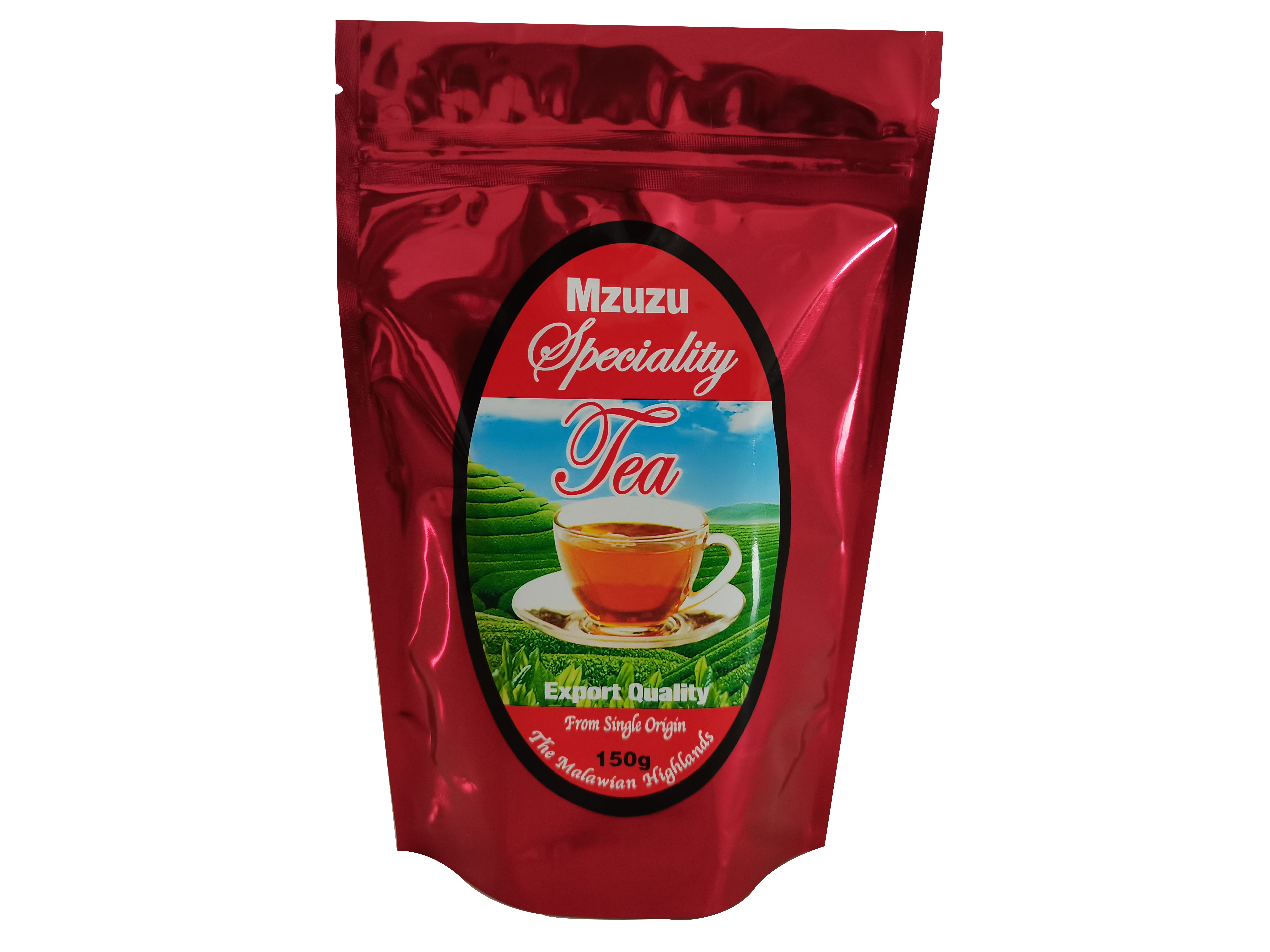 Foil finish stand up tea pouch